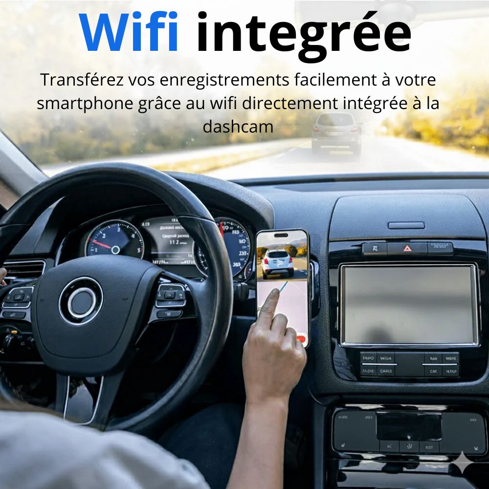 Dashcam UrbanView V2 - Camera embarquée pour voiture Full HD 1080P, Triple Caméra