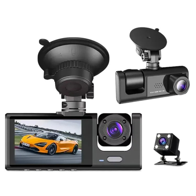Dashcam UrbanView V2 - Camera embarquée pour voiture Full HD 1080P, Triple Caméra
